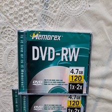 3 TOTAL Memorex DVD-RW For PC or Home Video 4.7 GB 120 Minutes 1X-2X Speed NIP picture