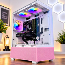 Pink White Gaming Desktop PC intel i7 3.40 Quad 32GB 2TB + SSD Nvidia RTX 4060 picture