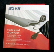 Ativa Floor Cord Organizer Grey 6' X 2.5