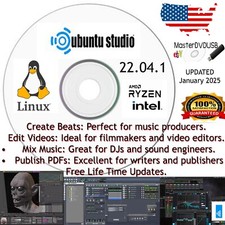 Ubuntu Studio 24.04.1 LTS DVD 2025 - Bootable LIVE/INSTALLER | Create Endlessly picture