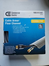Commercial Electric 5 Foot Cable Armor Floor Channel Flexible PVC Gray picture