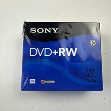 Sony 10 Pack DVD+RW 120 Minutes 4.7 GB Compact Discs NEW SEALED picture