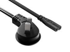 6ft Ultra Low Profile NEMA 1-15P Angled to C7 Non-Polarized Power Cord 18AWG ... picture