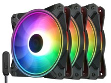 DEEPCOOL CF 120 PLUS (3 in 1) Addressable RGB Halo Ring PWM Fan - with Wired ARG picture