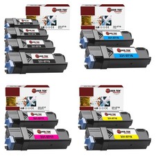 10Pk LTS 2150 B C M Y Compatible for Dell 2150 2150CDN 2150CN Toner Cartridge picture