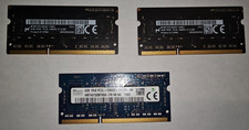 Lot of 3 - 12GB (3x4GB) DDR3L SODIMM Laptop RAM - Micron/SK hynix - TESTED picture