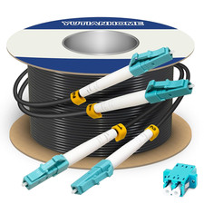 200 Meters Armored Fiber Patch Cable OM3, LC to LC Fiber Optic Cable Cord 10Gb/G picture