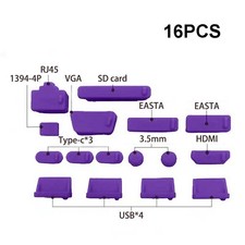 16PCS Silicone USB Dust Plug Set Laptop Computer Port Protector Anti Dust picture