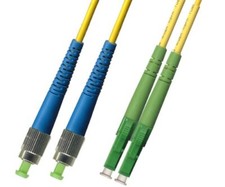 15M Singlemode Duplex Fiber Optic Cable 9/125 FC UPC LC APC Patch Cable Network picture