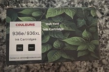 Couleuris Brand NEW Ink Jet Cartridges 936e/936xl (Black - 2 Pack) picture