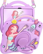 Case for Galaxy Tab A9 Plus 11 Inch - Cute Cartoon Mermaids Soft Silicone with S picture
