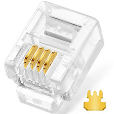 NECABLES 20Pack Telephone Modular Plug RJ11 6P4C Connector picture