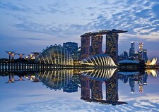 Landscape cityscape architecture reflection singapore Custom Gaming Mat Desk picture