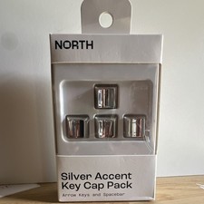 NORTH Silver Accent Key Cap Pack for Arrow Keys and Spacebar picture