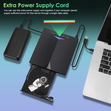 7-in-1 Slim External CD DVD Drive USB 3.0 Writer Burner Player Black For Laptop picture