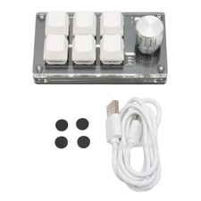 6 Key Mini Keypad With Knob Blue Switch Wired USB Wireless Bluetooth Dual M NTAA picture