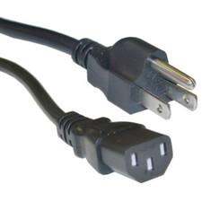 6ft Apple Mac Computer Tower Modem CPU Monitor Power Cord/Cable Three 3 Prong picture
