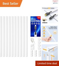 157cm Cable Hiders for Wires Wall Concealer Easy Snap Installation White picture