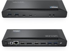 WAVLINK DisplayLink Dock Dual Monitor USB-C Dock 4K HDMI 5K DP Ethernet 100W PD picture