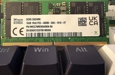 Lot of 5 SK hynix 16GB DDR5-4800B SODIMM PC5-4800 Laptop RAM 80GB Tested picture