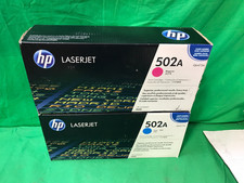 (LOT OF 2 ) HP 502A / Q6473A   MAGENTA - 502A/ Q6471A - CYAN PRINT CARTRIDGE NIB picture