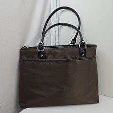Franklin Covey Brown Laptop Tote Business Work Shoulder Nylon Bag picture