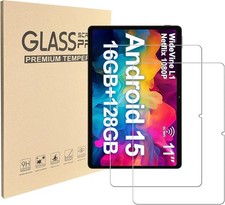 2 Pack 11 inch Android Tablet Screen Protector HD Clear Tempered Glass 9H picture