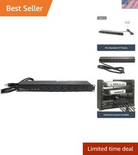 StarTech 16-Outlet 1U PDU, 120V/15A, Surge, 6ft Cord, TAA RKPW161915 picture