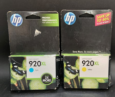New HP 920XL Color Ink Cartridges Cyan, Yellow OEM Lot Bundle Toner picture