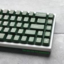 Forest Green Doubleshot PBT 126 Keycaps set fits Cherry MX Mechanical Keyboards picture