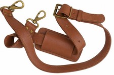 Leather Adjustable Padded Replacement Shoulder Strap with Metal Swivel Hooks ... picture