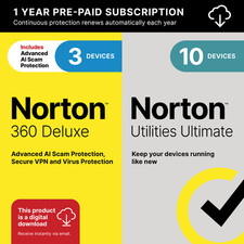 Norton 360 Deluxe + Utilities Ultimate | Digital Download Code Sent by Email picture