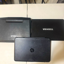 Lot of 3 Vintage Laptops (ASUS ROG Gaming, Toshiba Satellite, HP) –As-Is / Parts picture