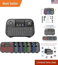 Mini Wireless Keyboard with Touchpad & 7-Color RGB Backlit - Portable Elegance picture