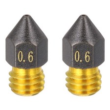 2 Pcs 0.6mm MK8 Brass PTFE Nozzles,  M6 Thread 3D Printer Nozzle Accessories picture