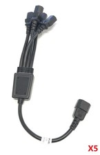 Lot of 5 Tripp Lite P004-18N-4XC13 IEC C14 to 4x C13 Y Splitter Cords 10A 18