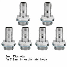 6Pcs Tube Tow-touch Fitting Barb Connector 9mm G1/4 Thread for PC Water Cooling picture