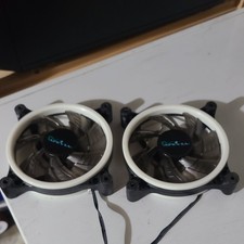 APEVIA 12L-CWH 120mm Silent Case Fan - Dual Rings White LED 2 Pack picture
