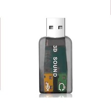 USB External Sound Card Adapter 3.5mm Stereo Audio Jack for PC Laptop Headset picture
