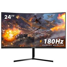  24 Inch 144hz/180hz Curved Gaming Monitor, FHD 1080P 24Inch Black FHD 180Hz  picture