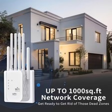 1200Mbps WiFi Extender Booster Dual Band 2.4/5GHz 6 Antenna Wireless Repeater AP picture