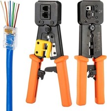 RJ45 Crimp Tool Pass Through Cat5 Cat5e Cat6 Crimping Tool for RJ45/RJ12 Regular picture