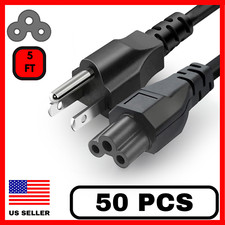50 Pack 5Ft 3 Prong Plug Mickey Mouse Power Cable US Plug 10a 125v 18AWG picture