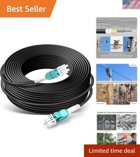 100ft/30m OD-5mm Industrial TPU OM3 Fiber LC to LC Outdoor Armored Fiber Patc... picture