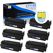 6 PK Toner Cartridge Compatible for HP C7115X 15X LASER JET 1200 1220 3300 3380 picture