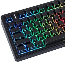 136 Keys Black PC PBT Shine Through Translucent Side Printed Custom Keycaps picture
