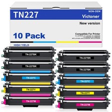 10x TN227 BK/C/M/Y Color Toner Set for Brother TN223 HL-L3210CW HL-L3230CDW picture