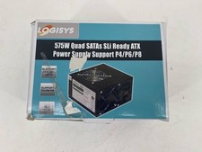 Logisys 575W 4 SATAs ATX Power Supply 80+EFFICIENCY 120MM Fan New Open Box picture