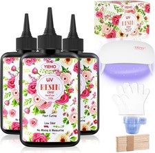YIEHO 300g UV Resin Kit with Light-Upgraded Crystal Clear Hard UV Curing picture