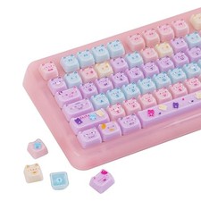 KiiBOOM Meow Pudding V2 Cat Keycaps MAO Profile RGB 128PC from Japan picture
